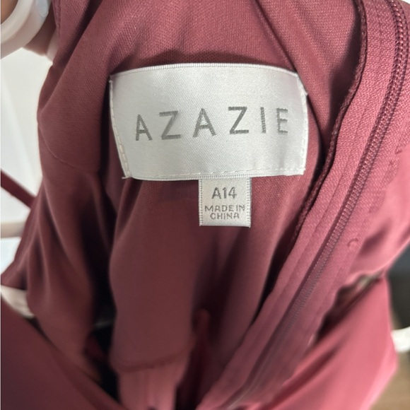 Azazie Annabelle Maternity Bridesmaid Dress in Desert Rose - Picture 3 of 5